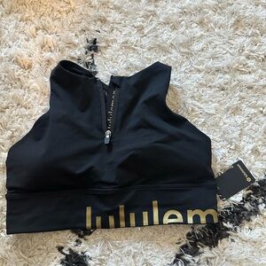 NWT lululemon energy bra high neck long line zip
